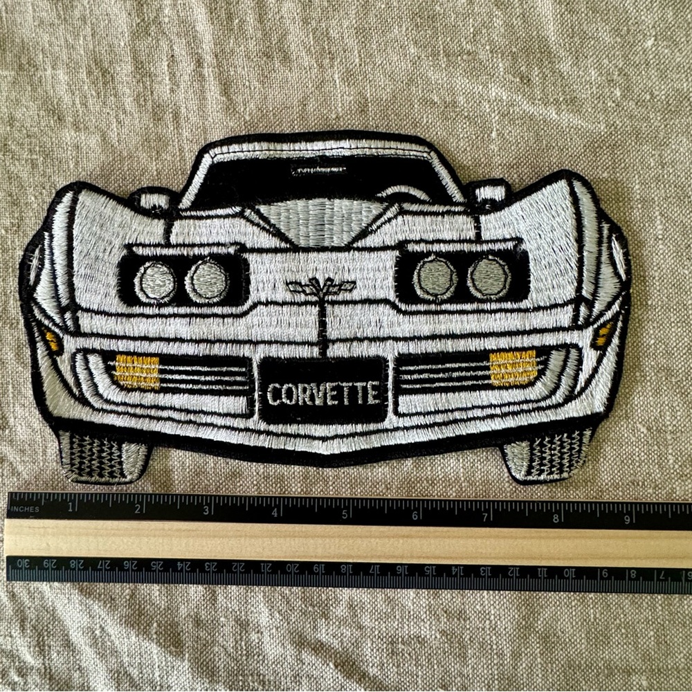 extra large Corvette embroidered jacket patch - Picture 4 of 5
